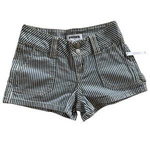 RSQ Pin Striped Shorts Blue White Size 23 Pockets Double Button Fly Cotton